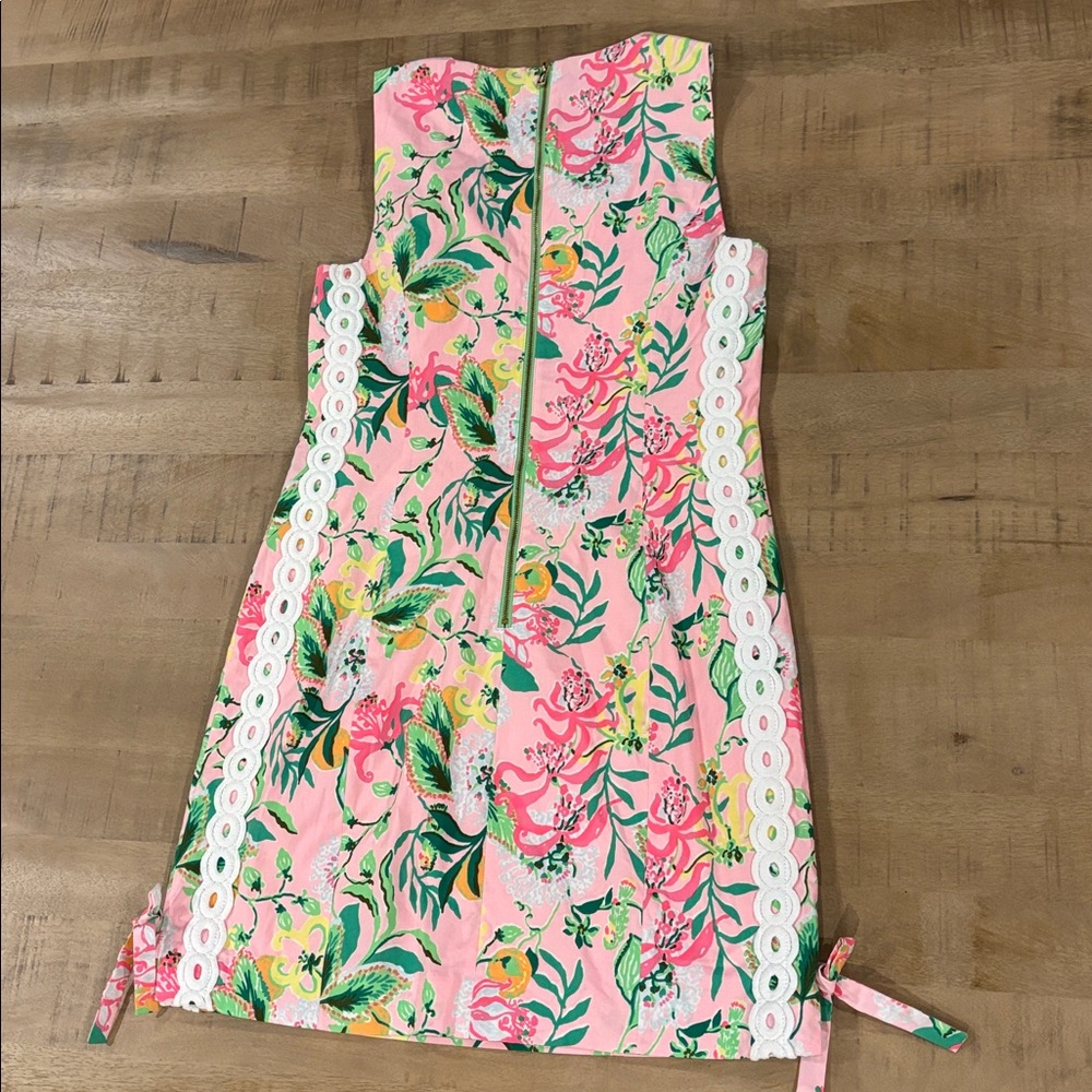 Lilly Pulitzer Pink Floral Dress Mika shift dress in amore spritzer - Picture 7 of 9
